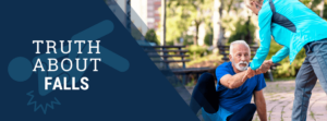 header image for truth about falls. man on the ground getting help up