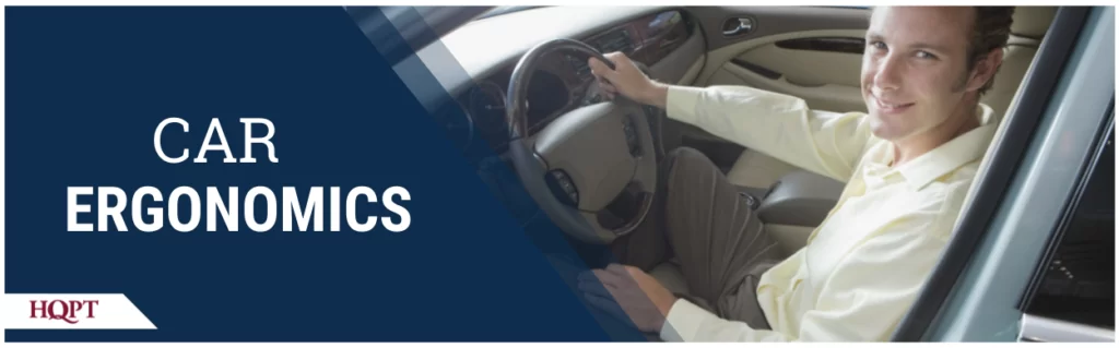 Man sitting in his car holding a steering wheel