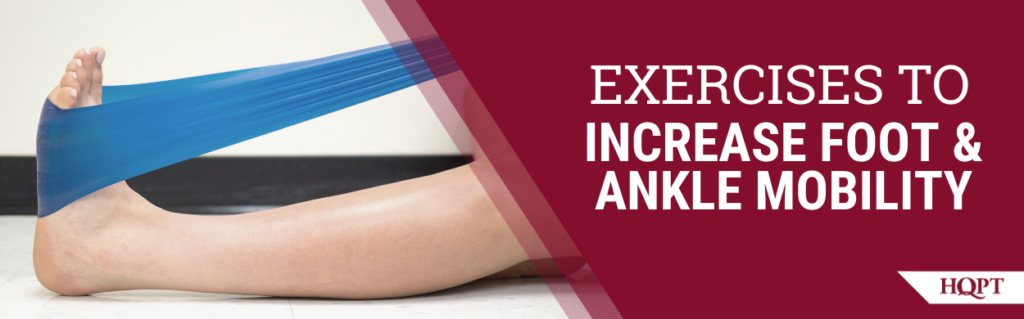 Header image of foot with resistance band